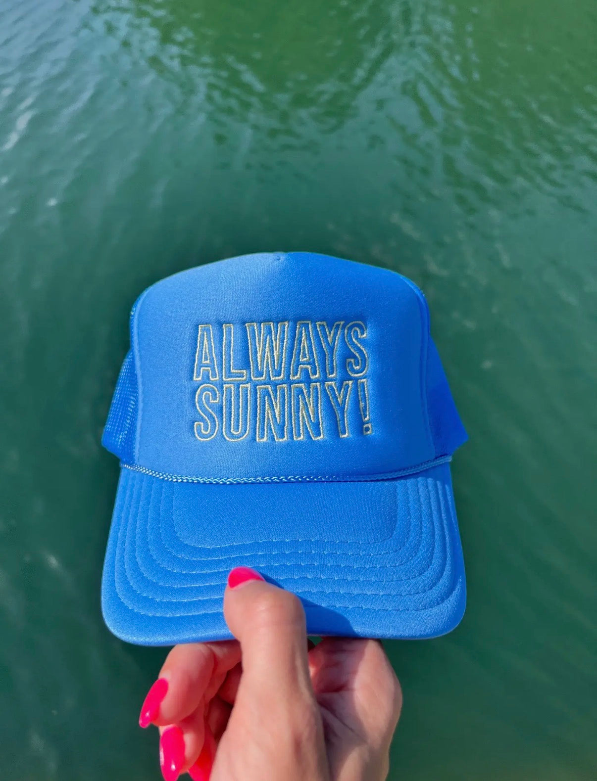 Always Sunny - Baby Blue/ Light Yellow Trucker Hat