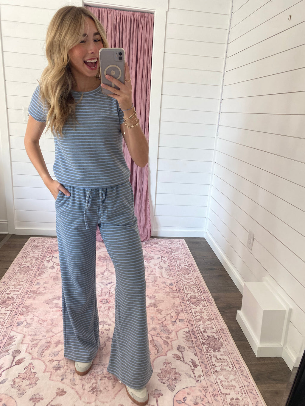 The Ellis Pant (Grey + Blue)