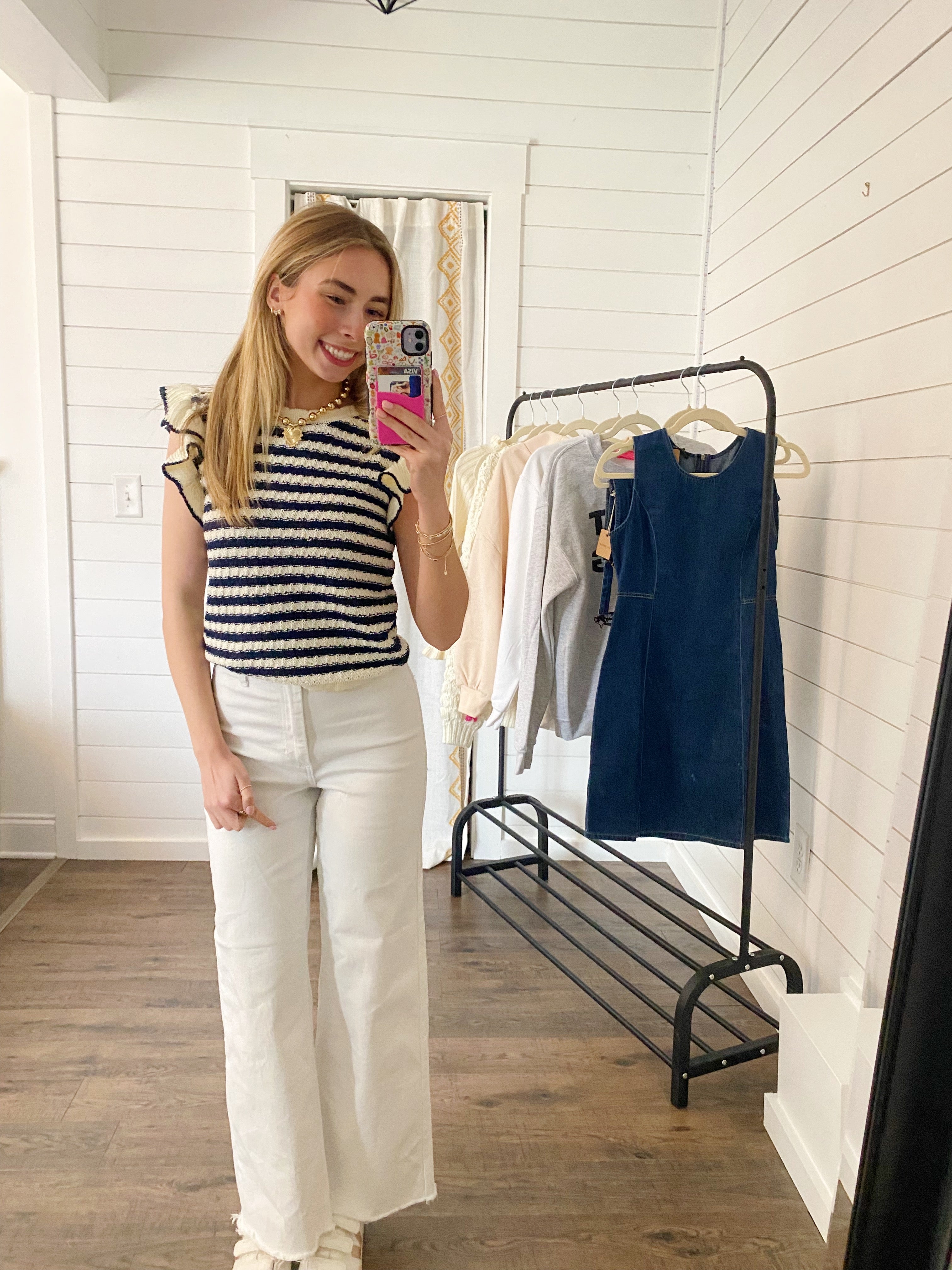 Ruffle Sleeve Knit Top