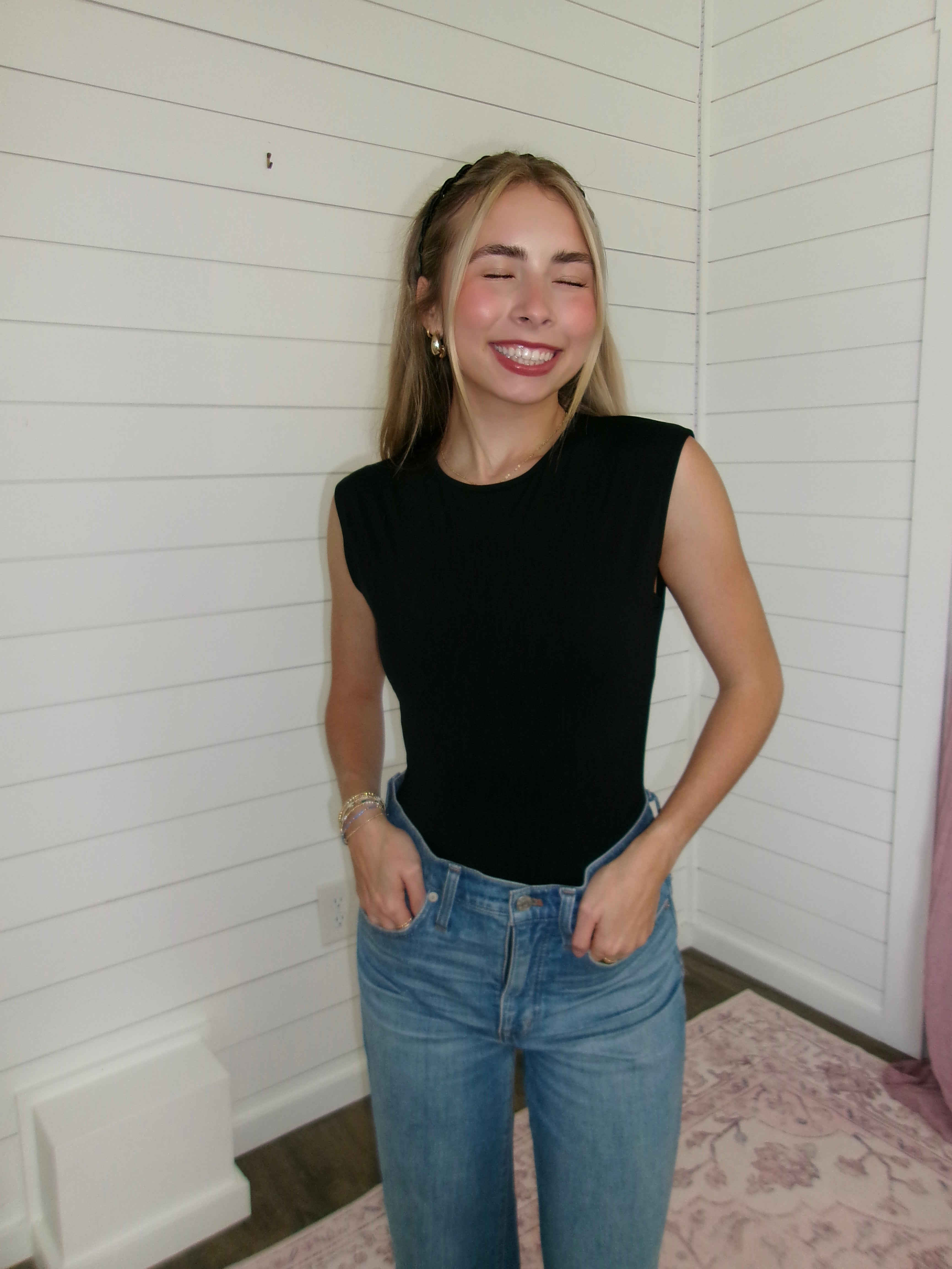 Elena Black Bodysuit