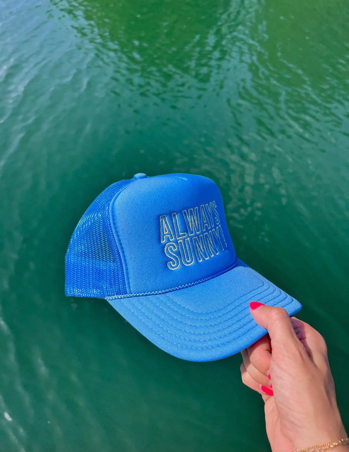 Always Sunny - Baby Blue/ Light Yellow Trucker Hat