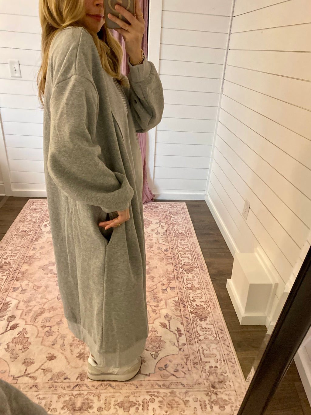 Oversized Sweatshirt Cardigan