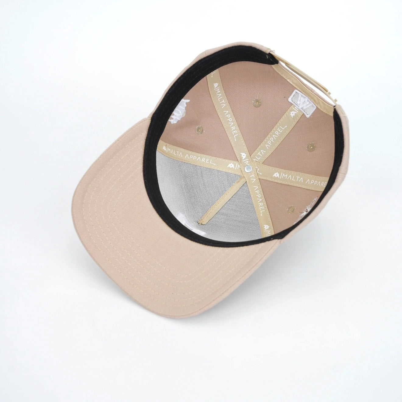 ‘7’ Premium Wool Blend Snapback - Khaki/White
