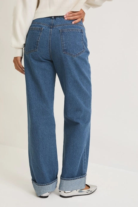 Cuffed Denim Jeans