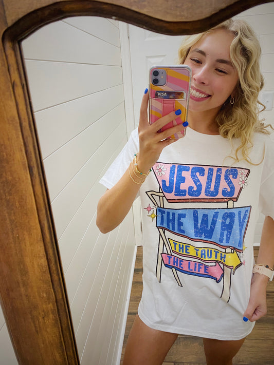 Jesus the Way the Truth Oversized Graphic Tee