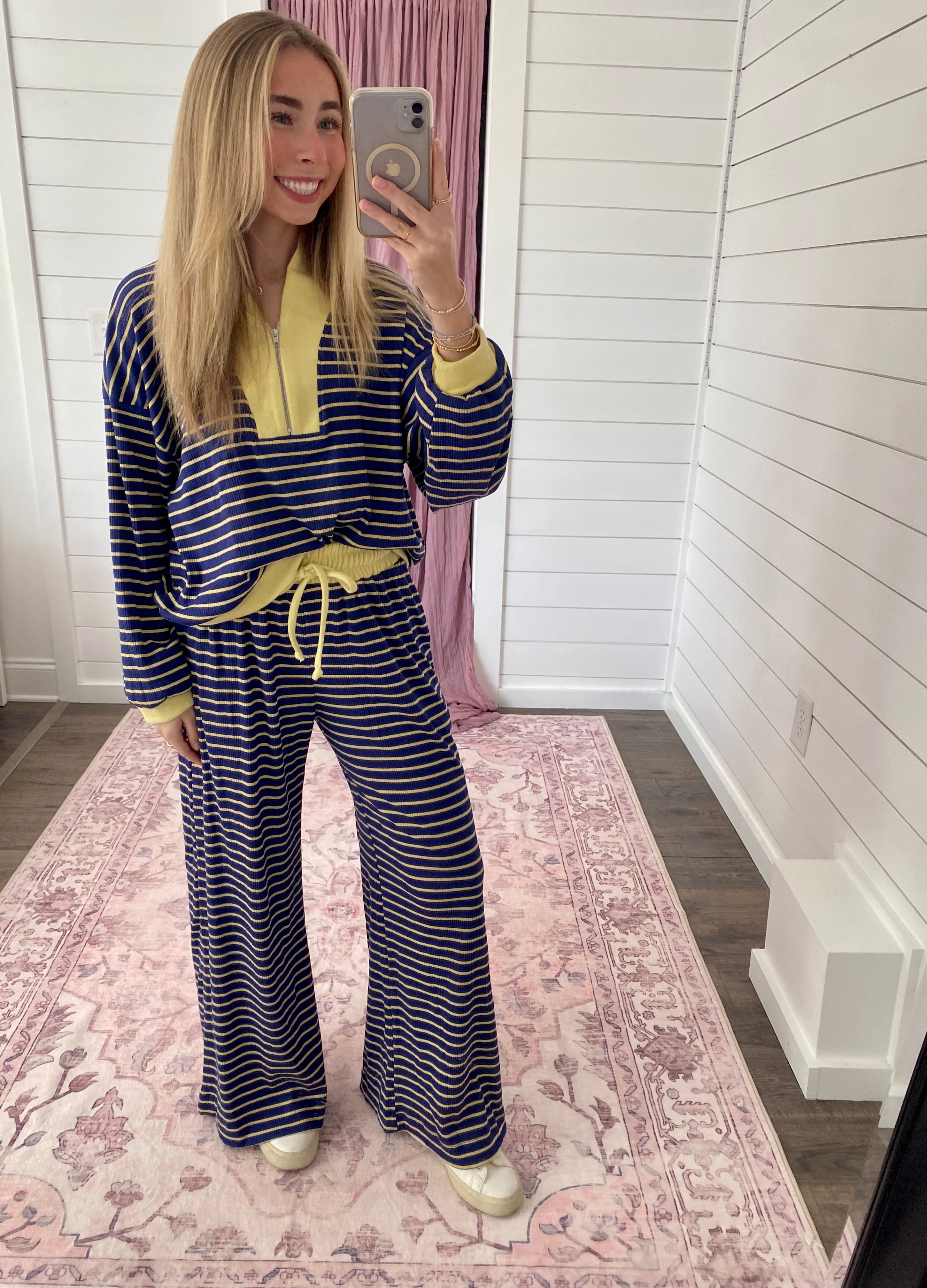 Lemon Lines Pullover Top