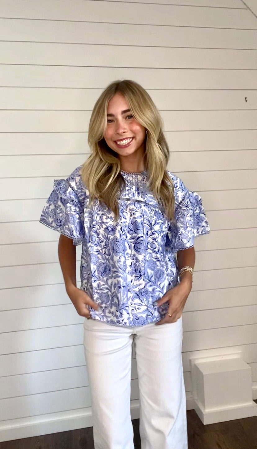 Floral Short Sleeve Top