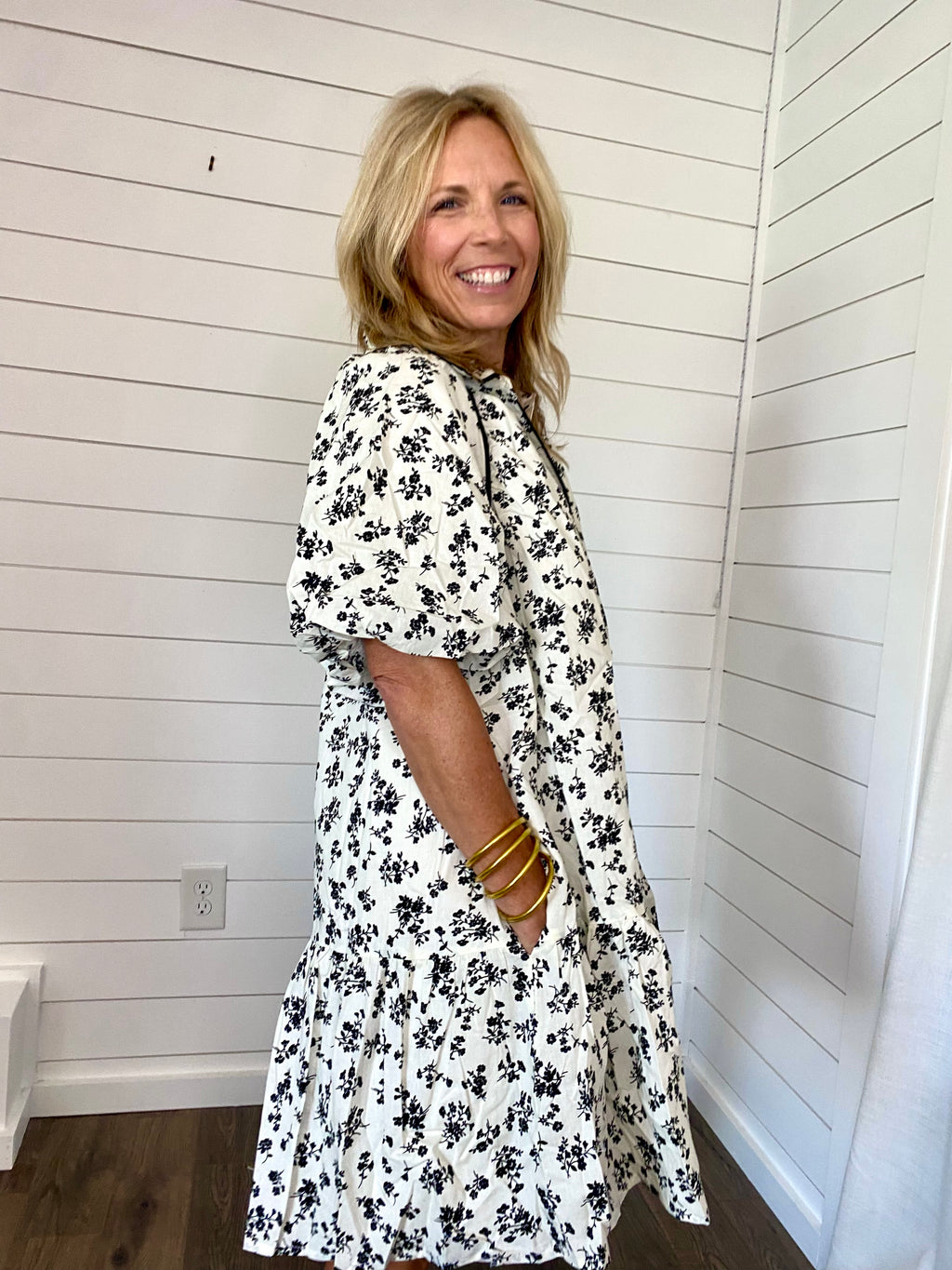 Floral Button-Down Shirt Dress