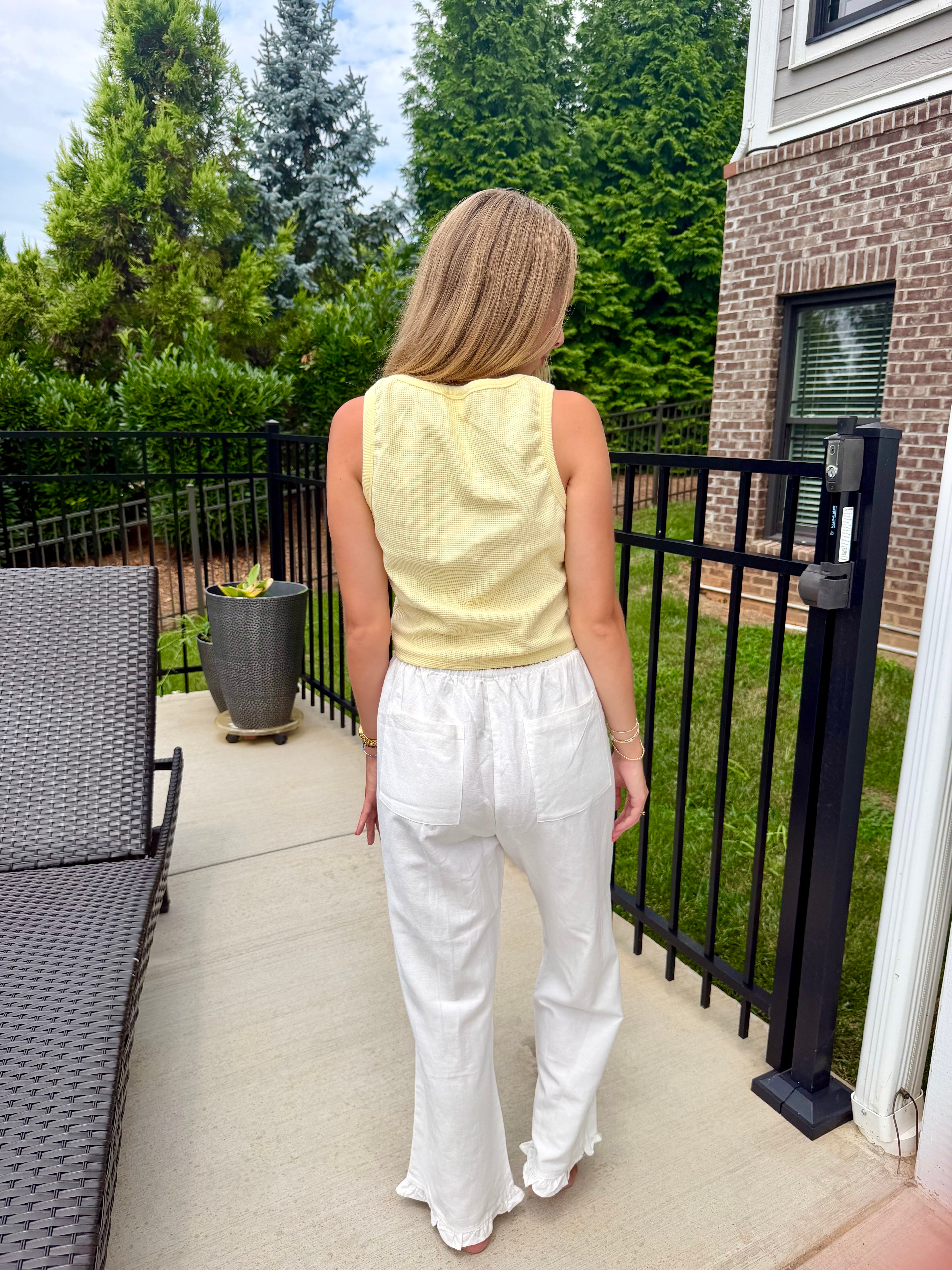 Ruffle Hem Pants