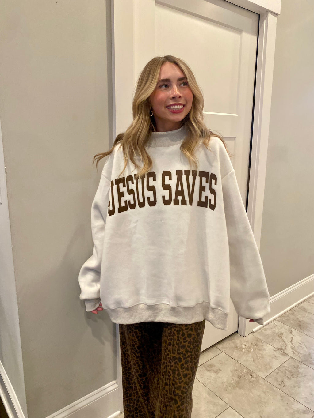 Jesus Saves Reversible Mockneck