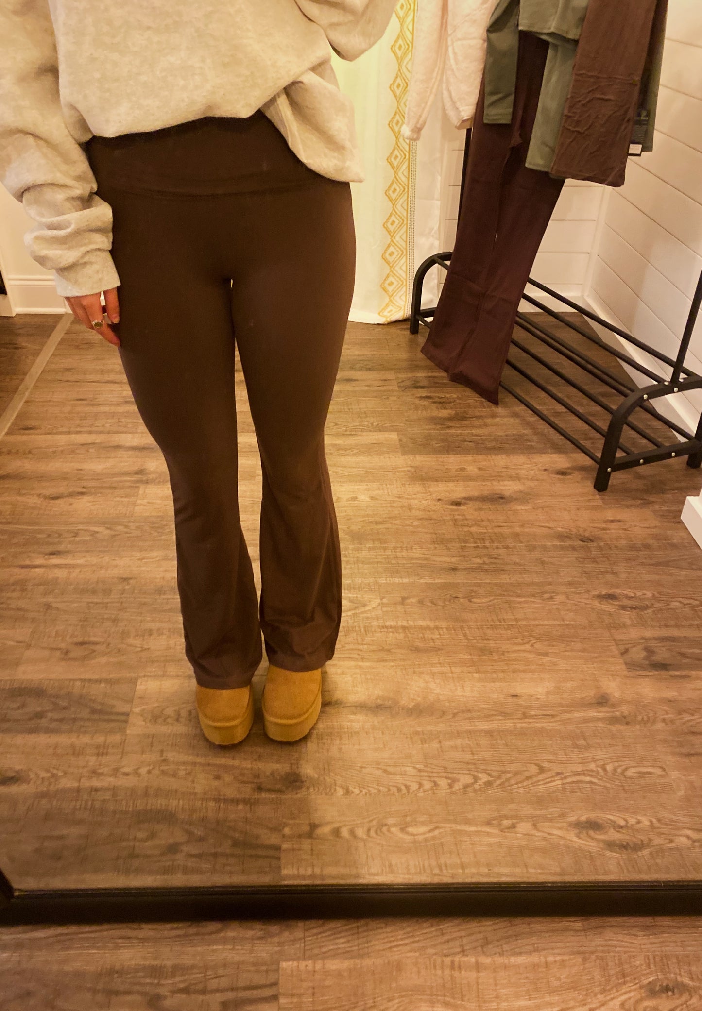 Brown Flare Leggings