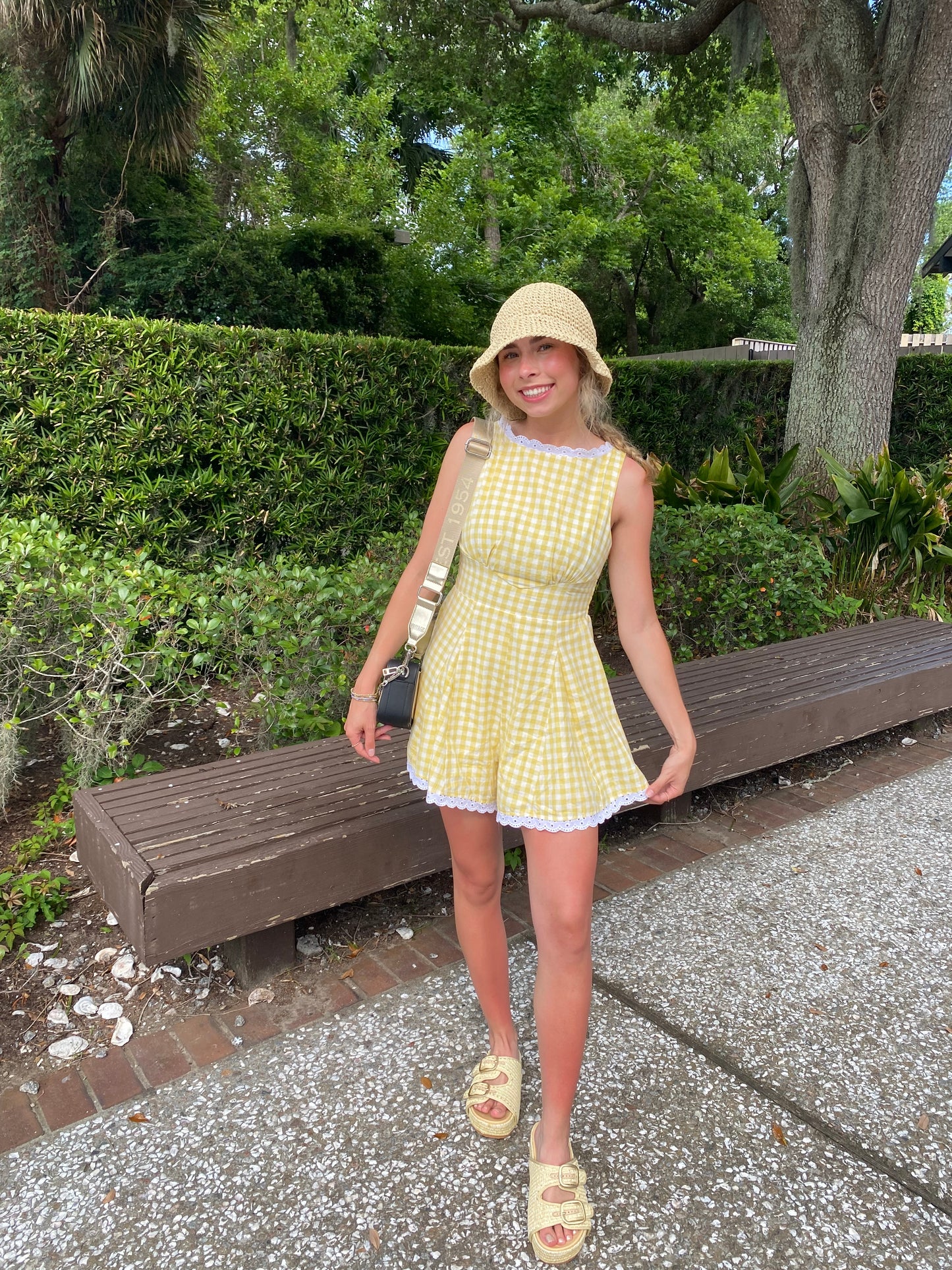 Costal Gingham Romper