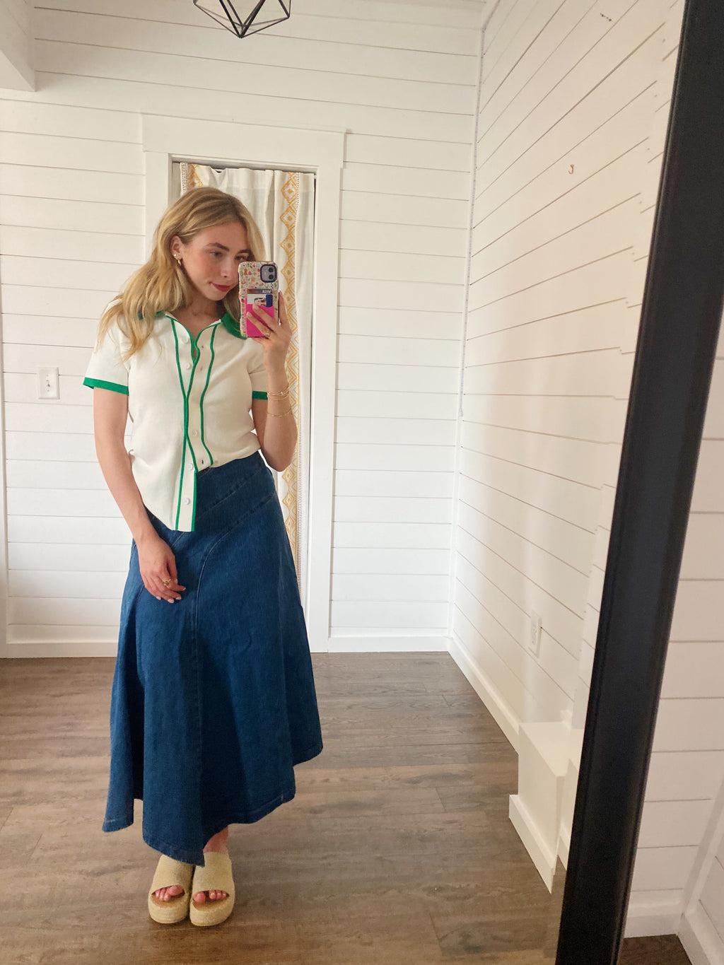 Caddie Button Up Top