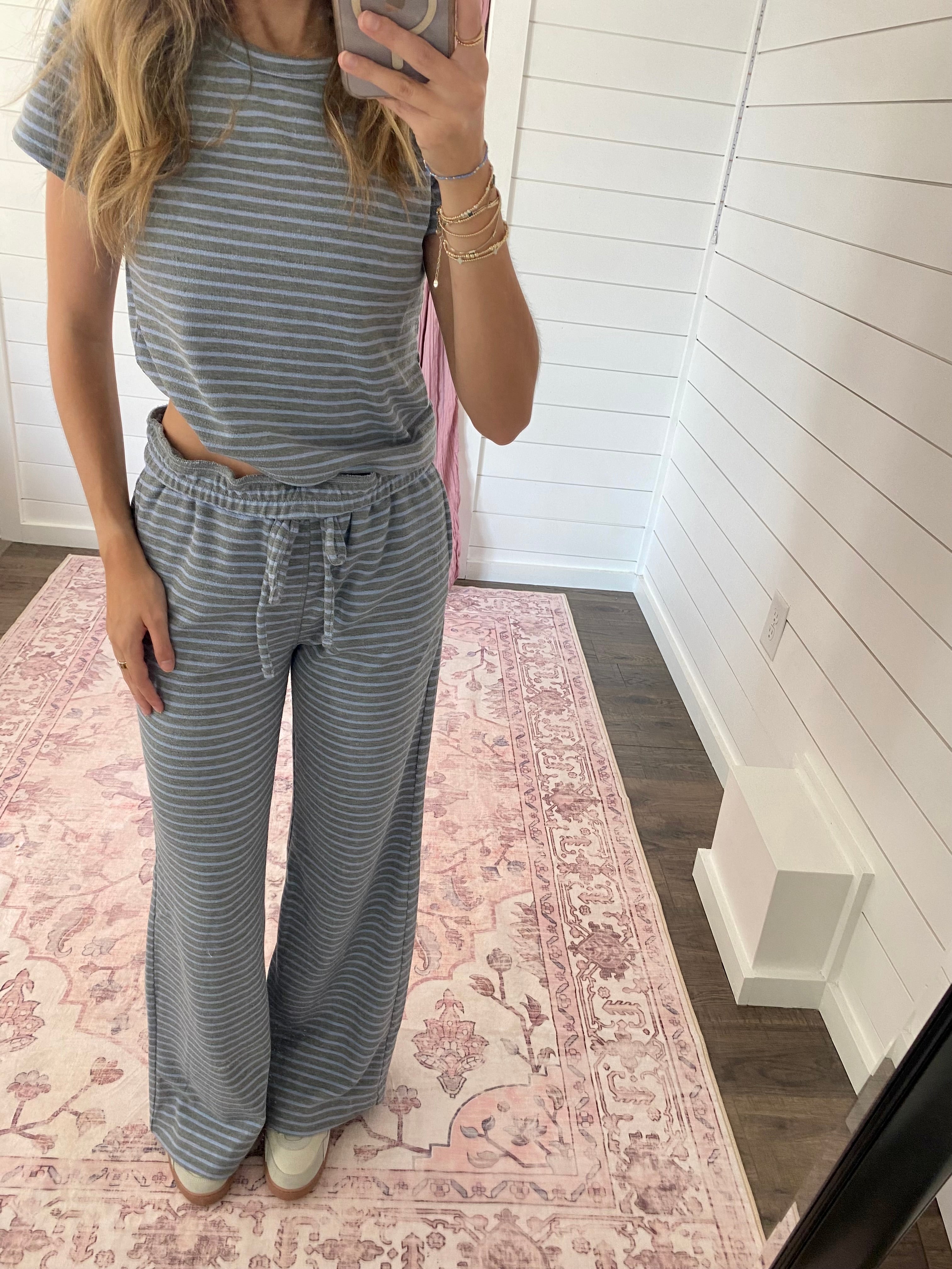 The Ellis Pant (Grey + Blue)