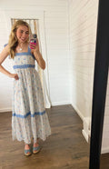 Bouquet Blues Maxi Dress
