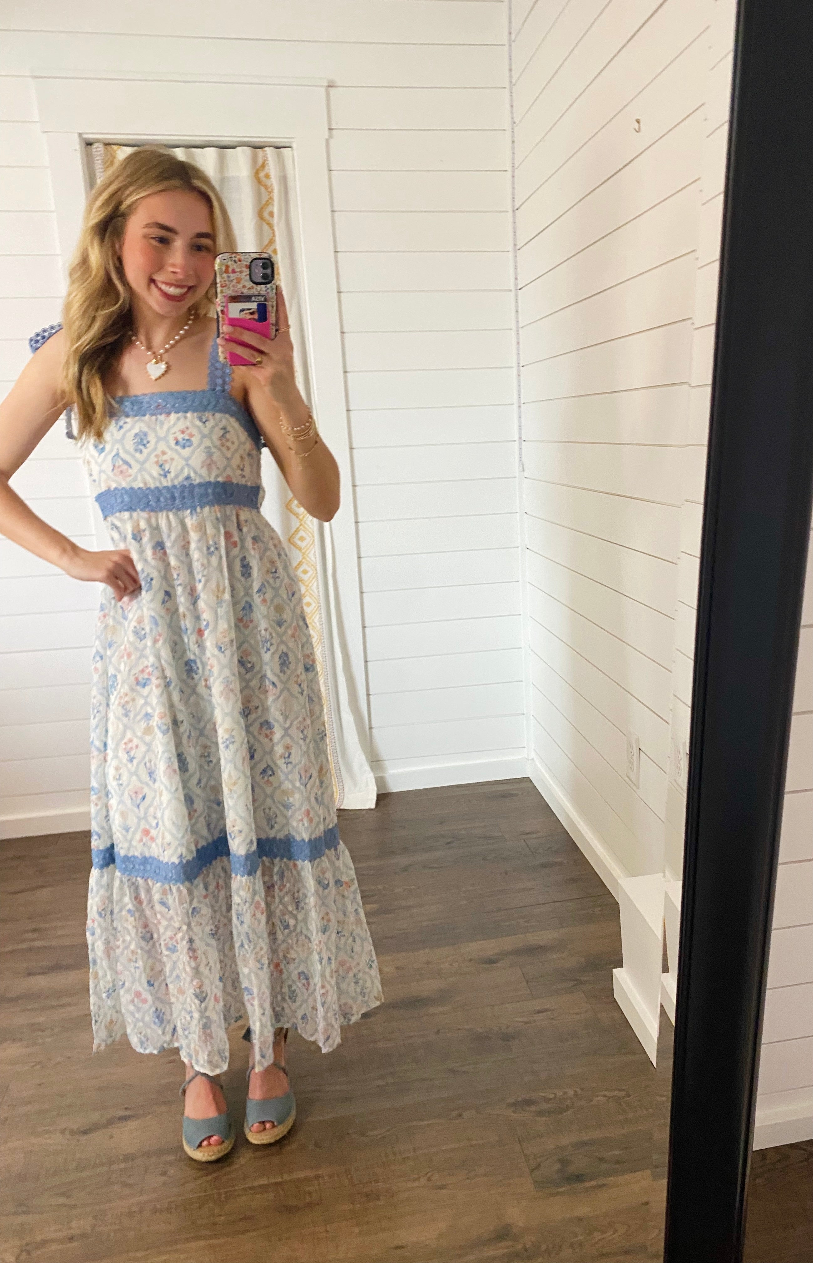 Bouquet Blues Maxi Dress