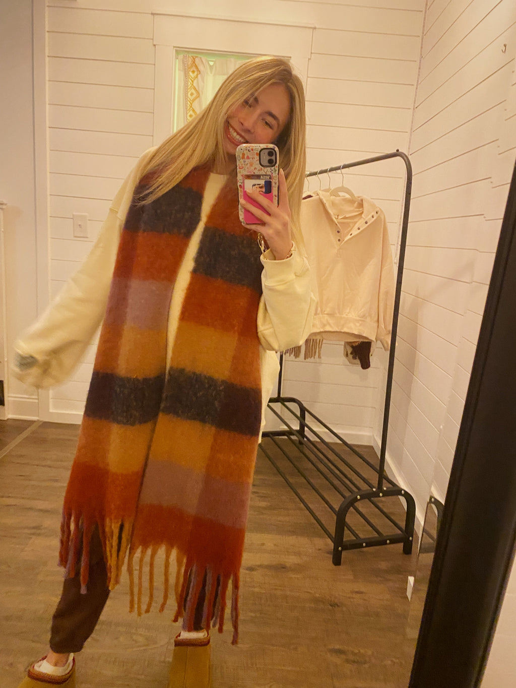 Red Berry Oversized Scarf