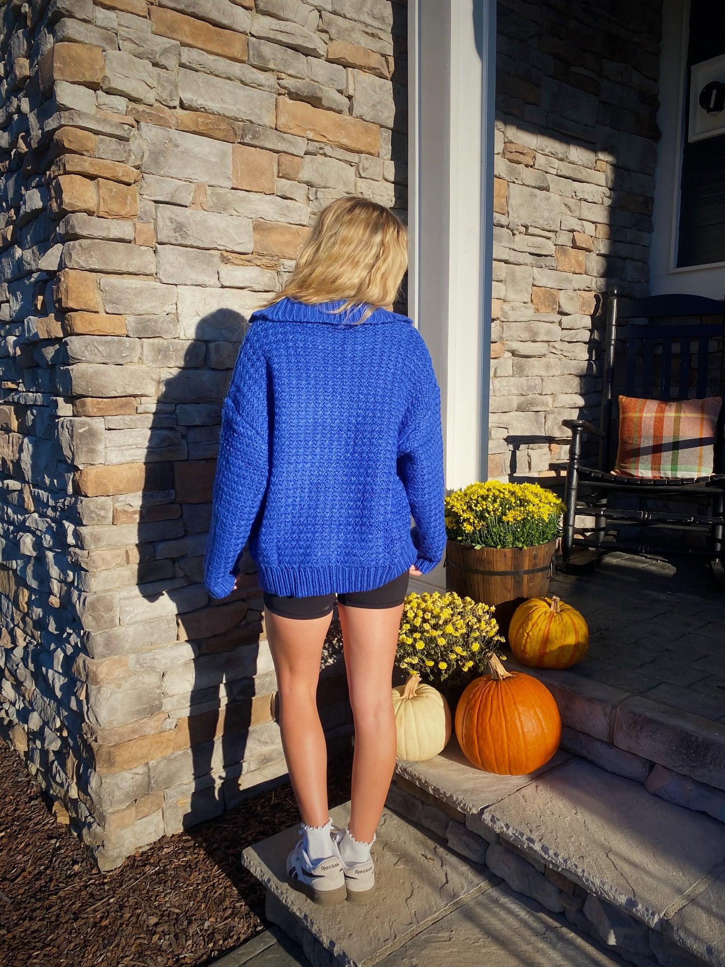 Cobalt Collared Sweater