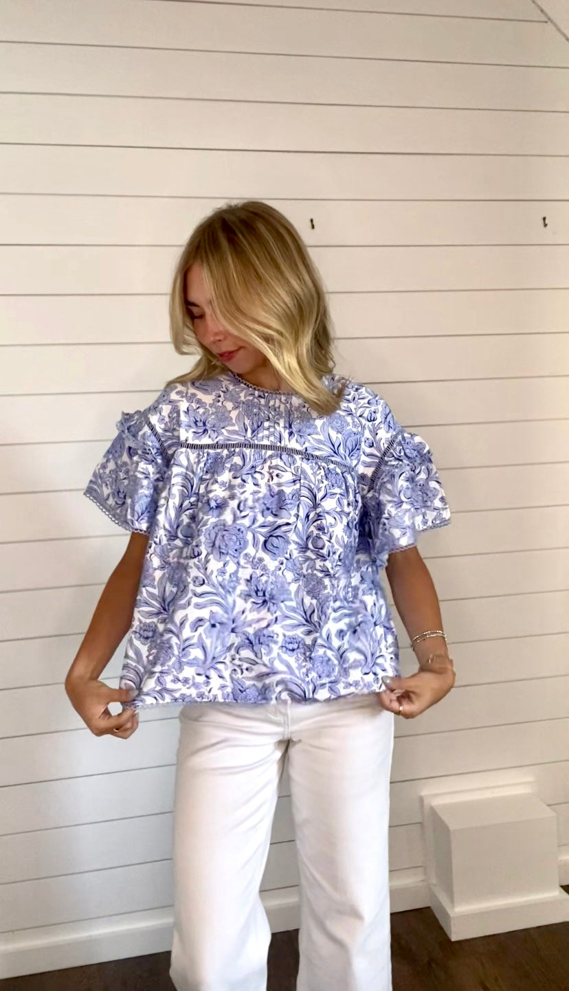 Floral Short Sleeve Top