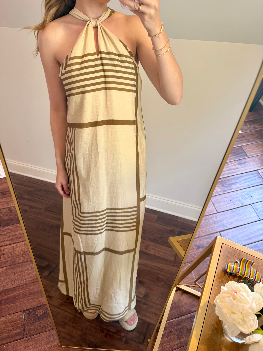 Geo Print Halter Maxi