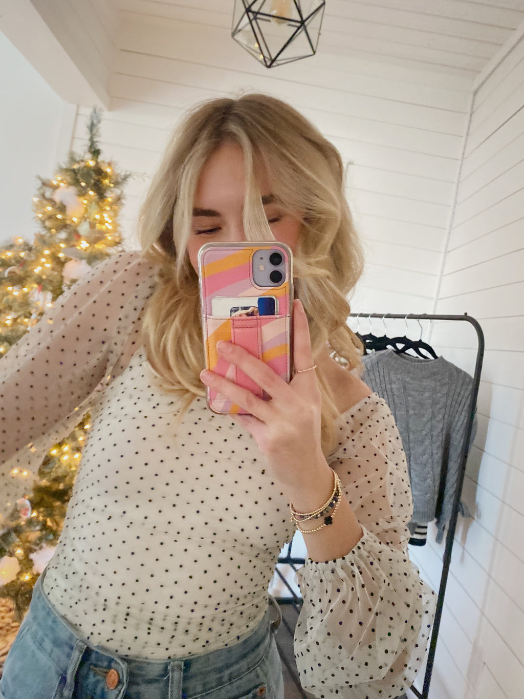 Polka Dot Mesh Bodysuit