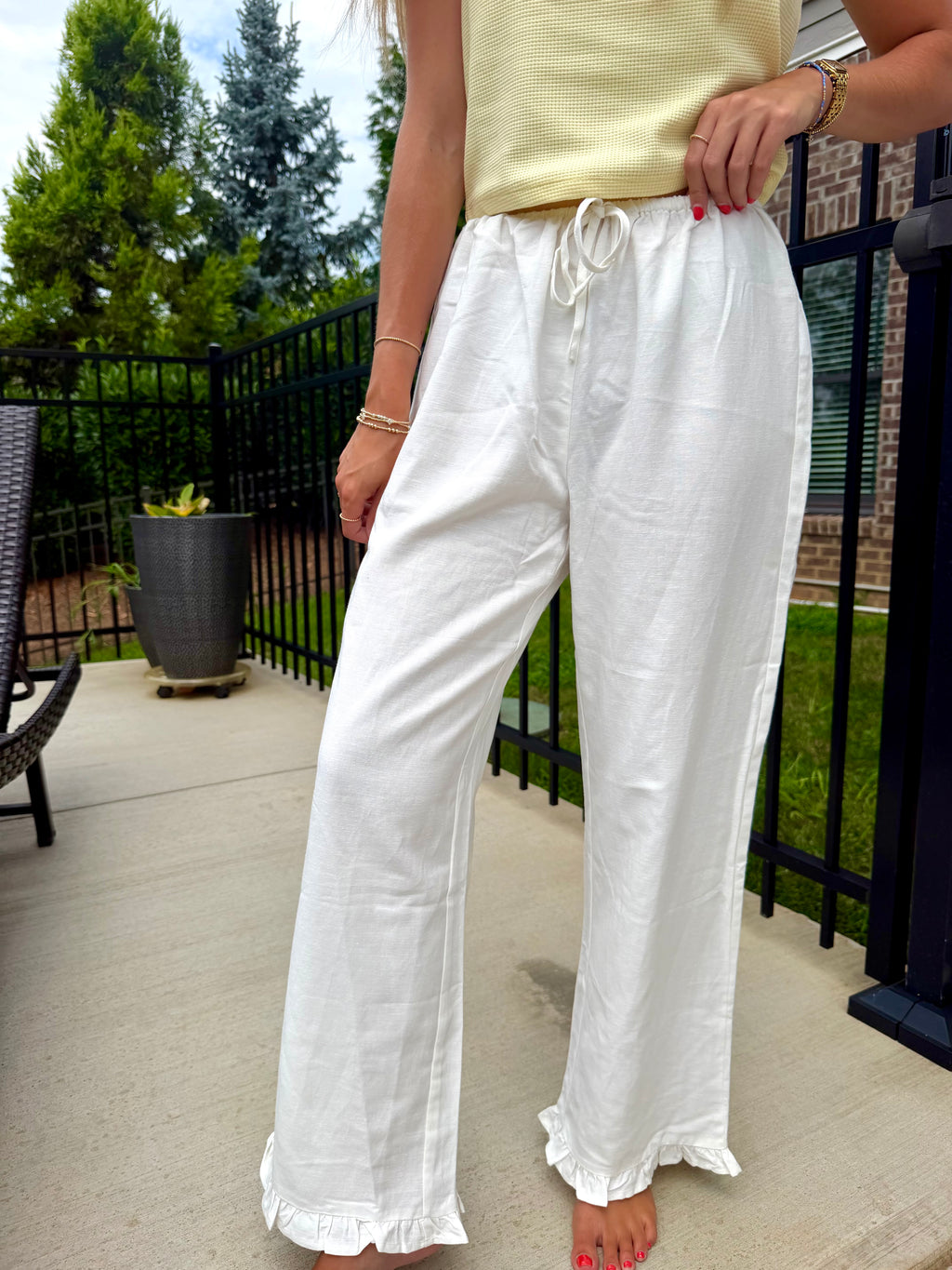 Ruffle Hem Pants