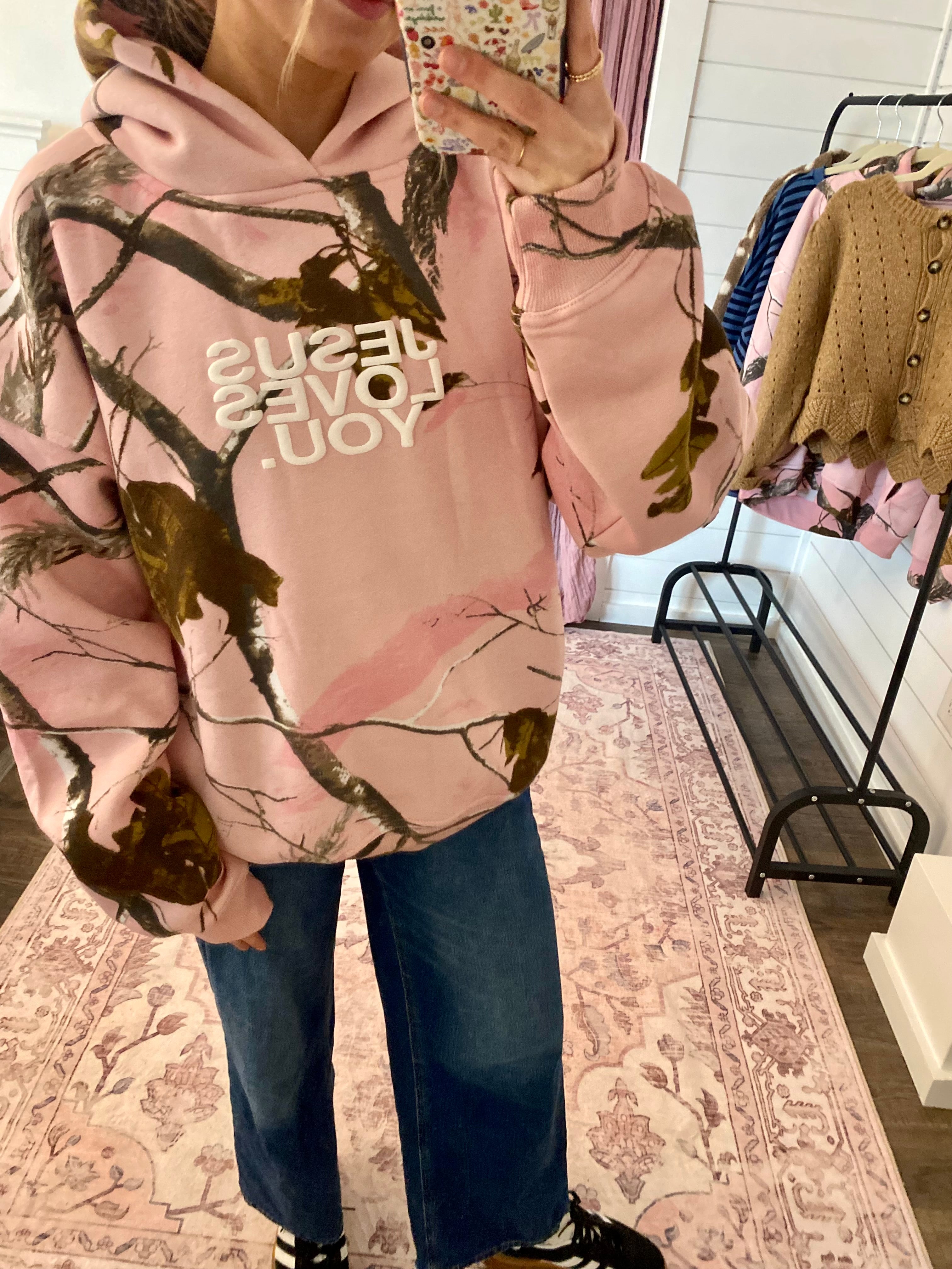 JLY Pink Camo Hoodie