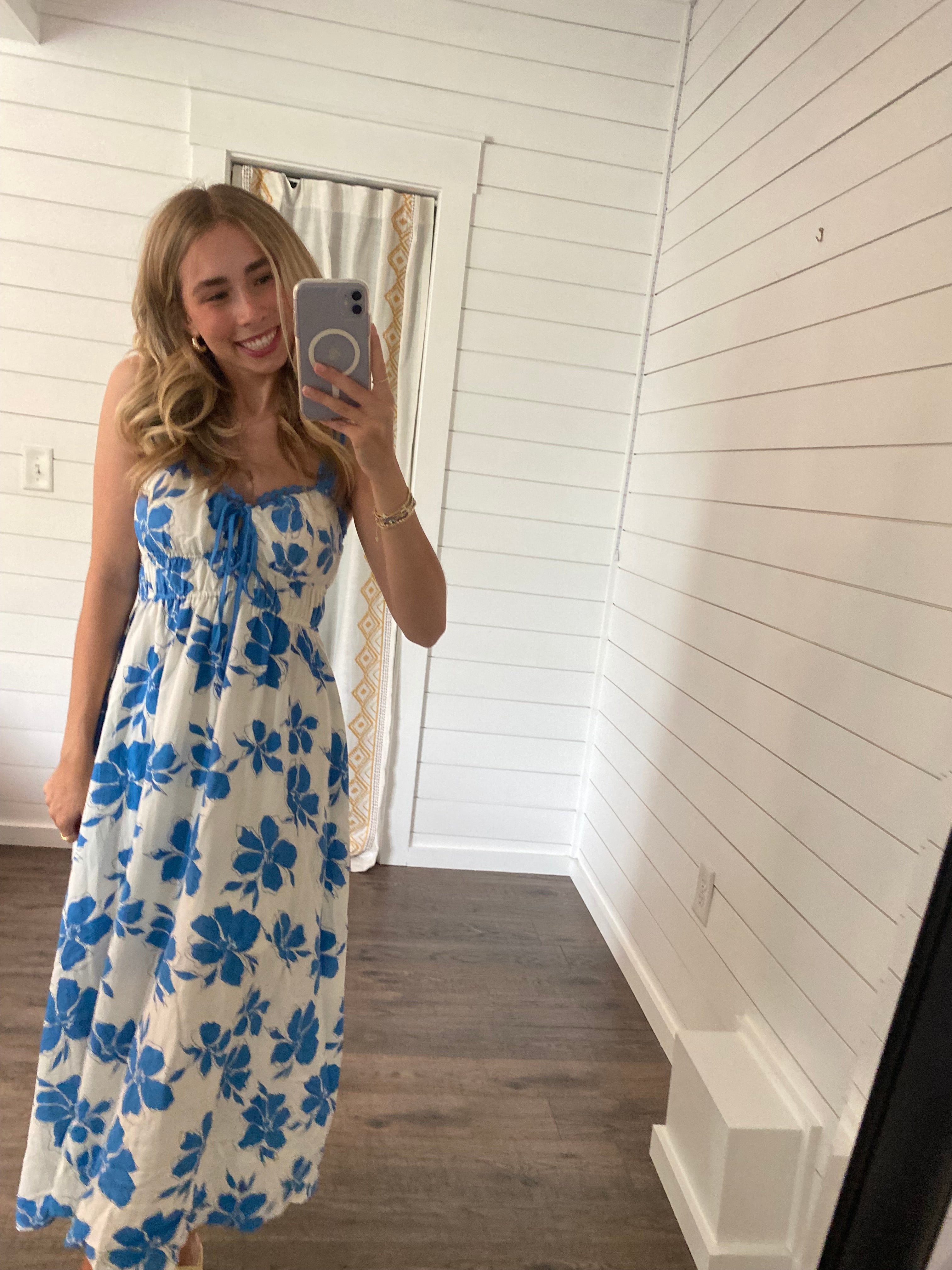 Sweetheart Floral Midi Dress