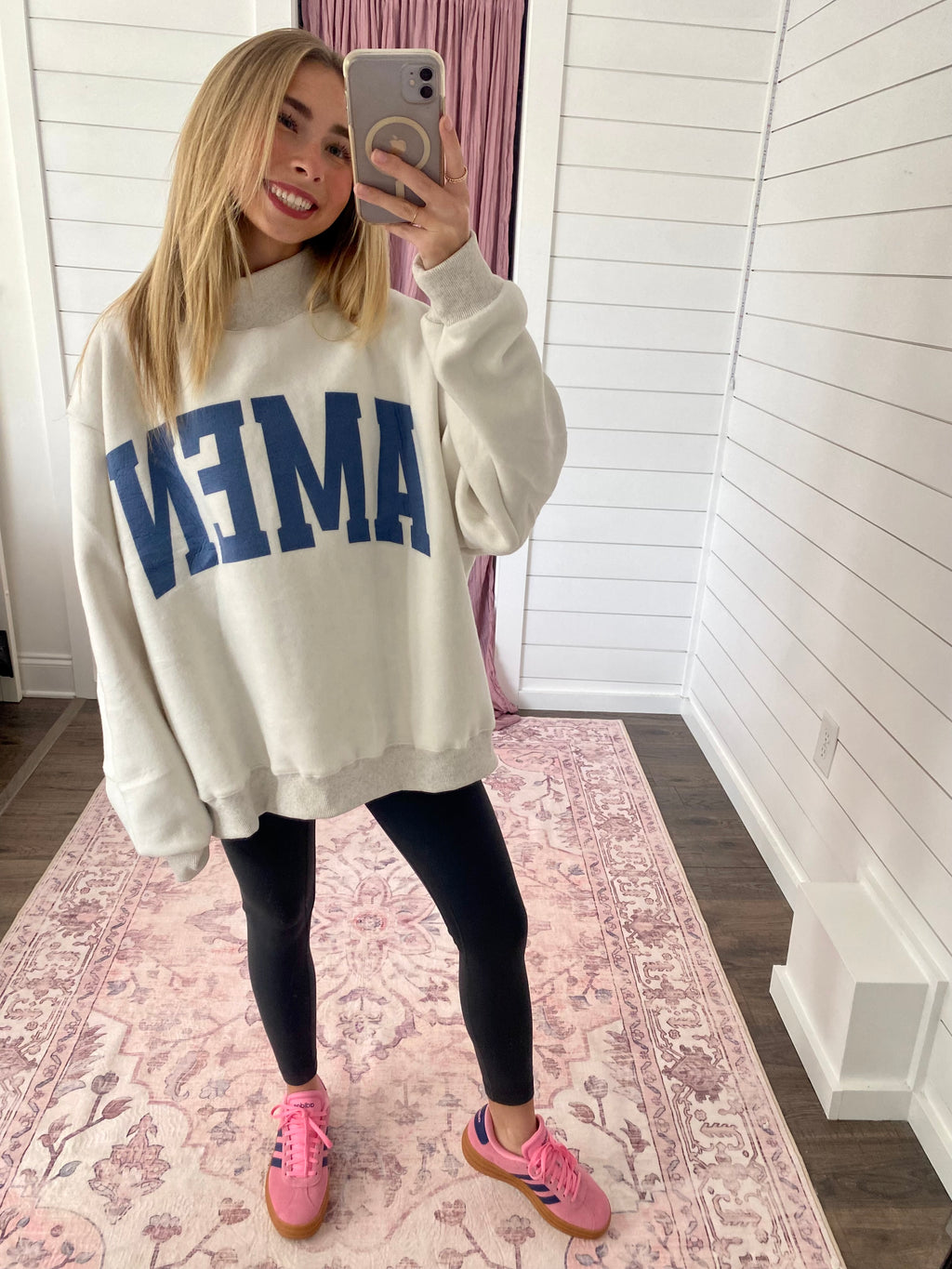 WWJD + Amen Reversible Mockneck