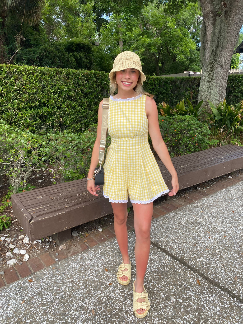 Costal Gingham Romper