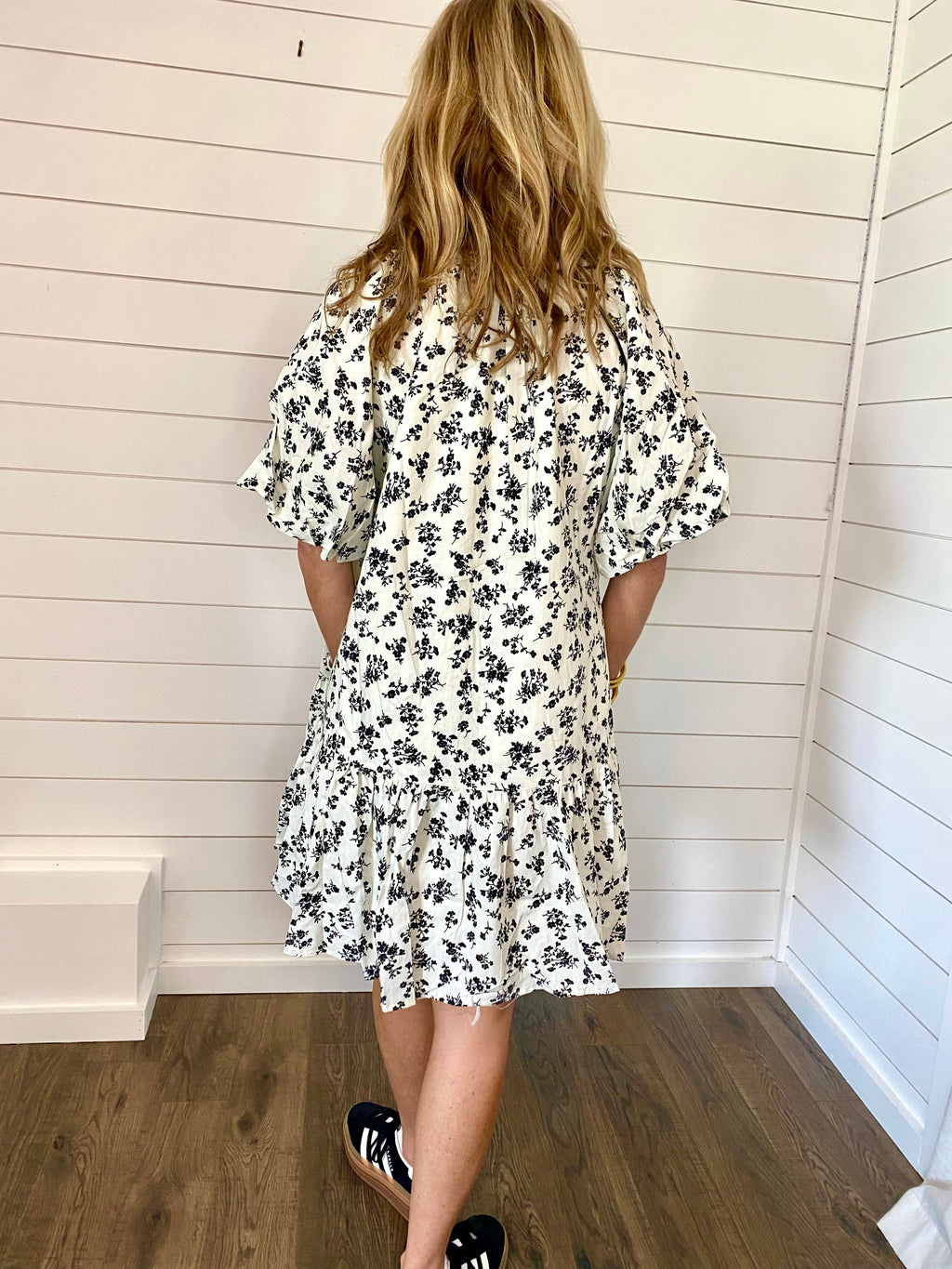 Floral Button-Down Shirt Dress