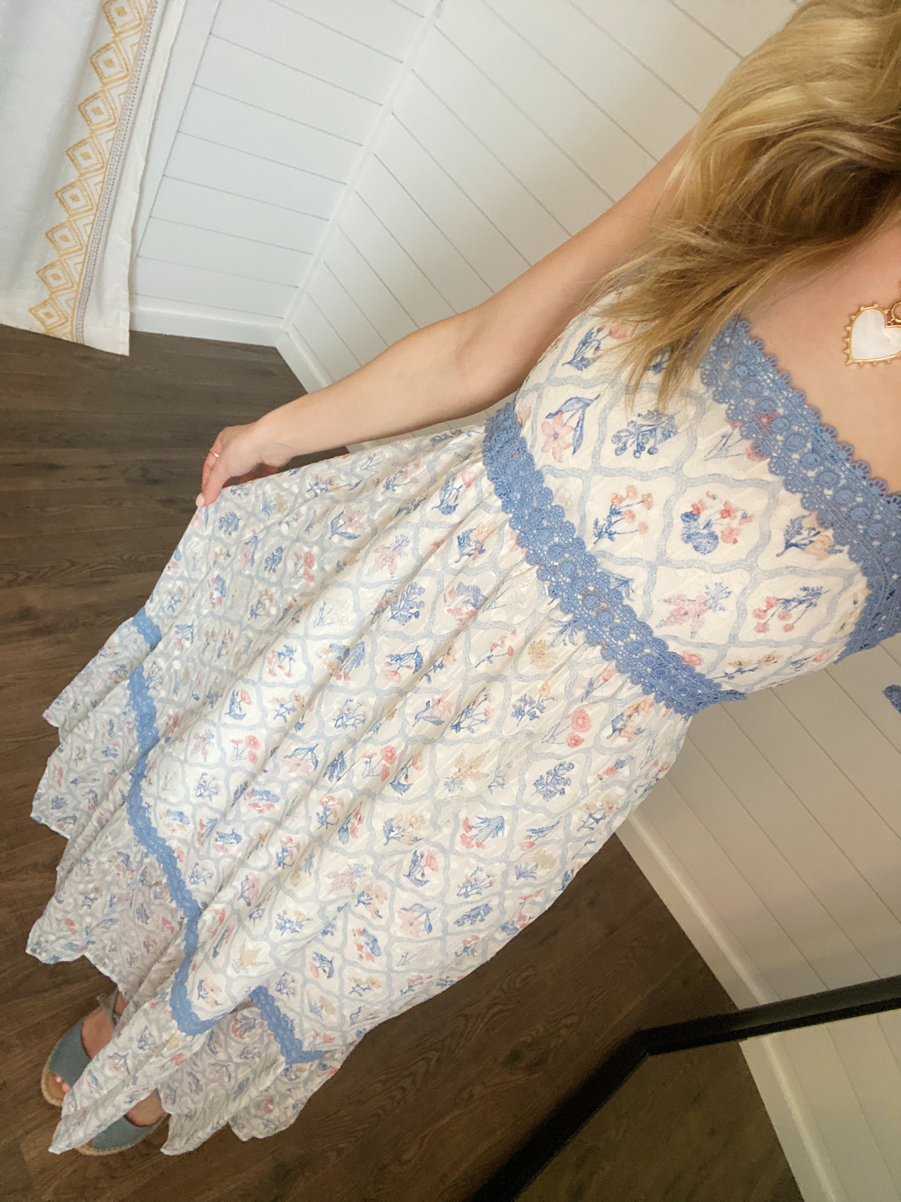 Bouquet Blues Maxi Dress