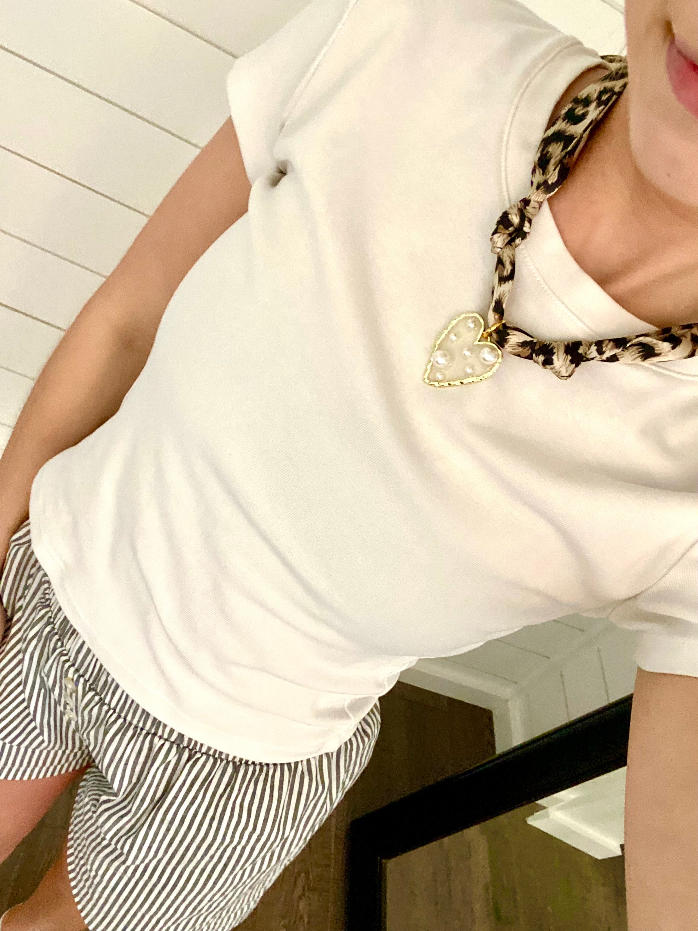 Cheetah Girl Scarf Charm Necklace