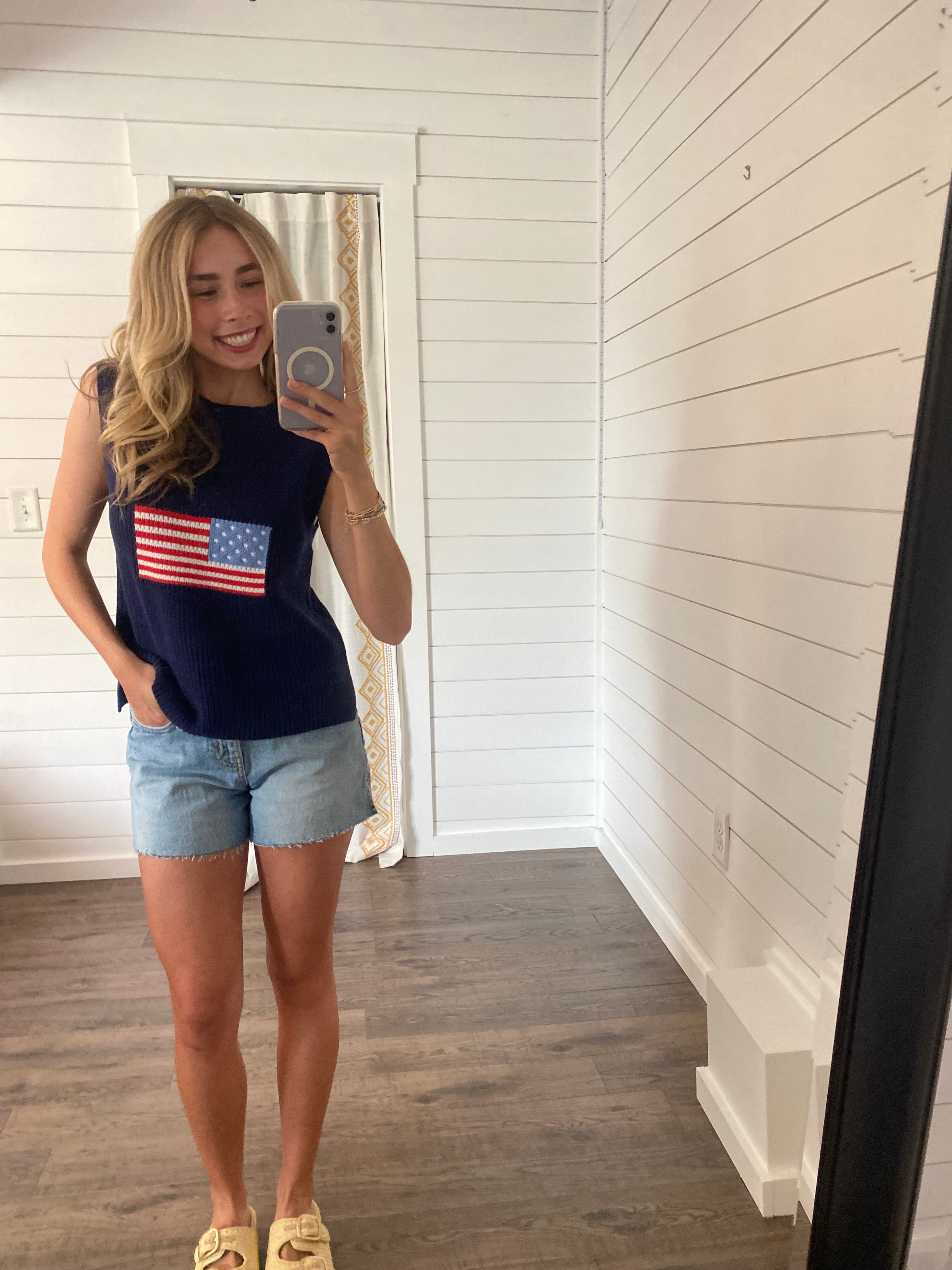 Flag Knit Sweater Tank