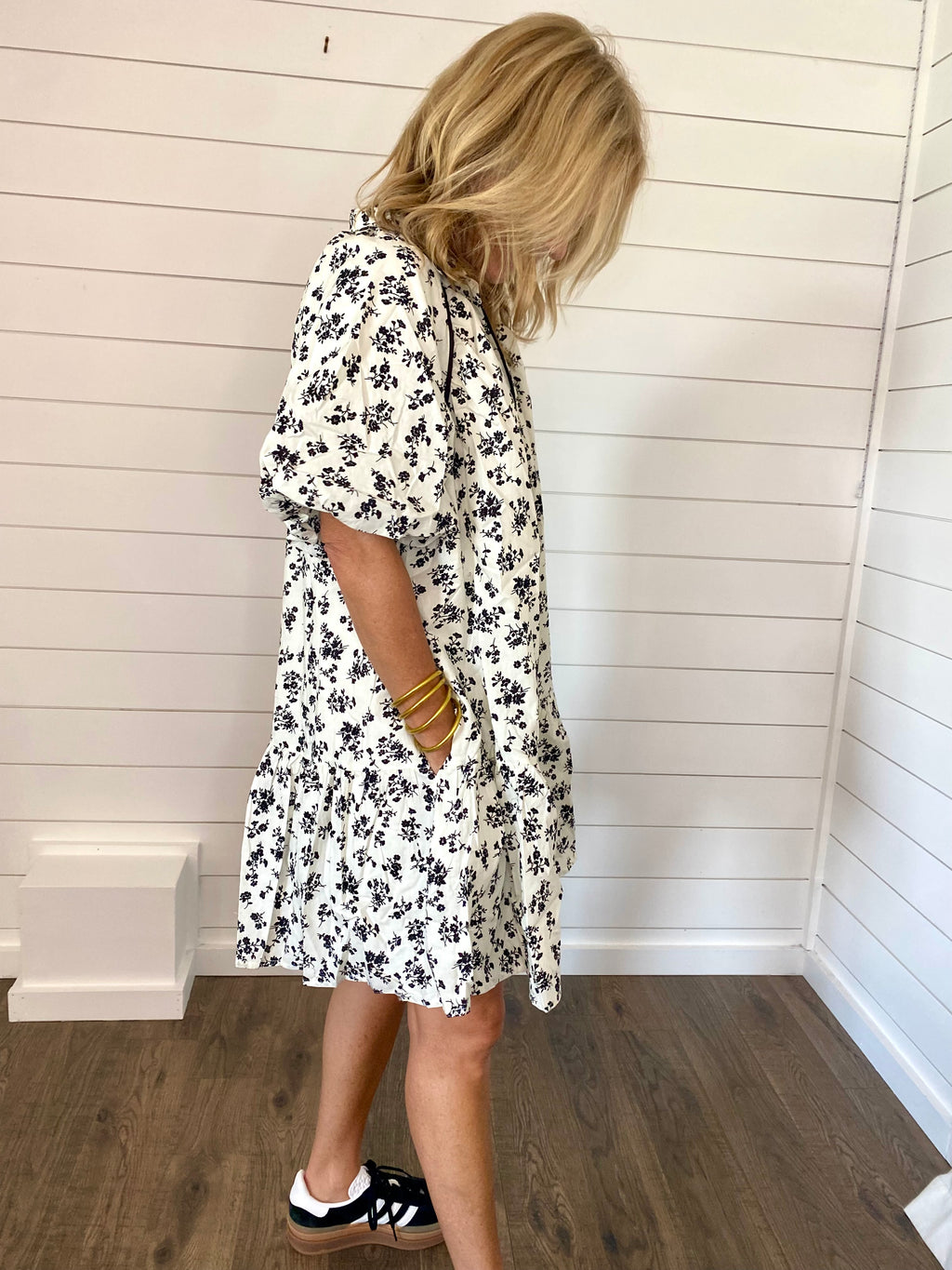 Floral Button-Down Shirt Dress