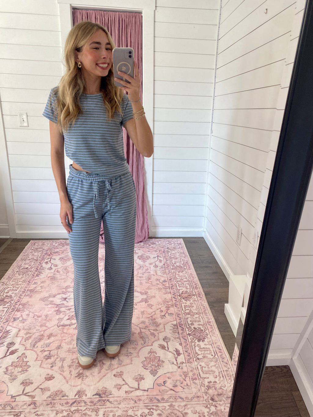 The Ellis Pant (Grey + Blue)