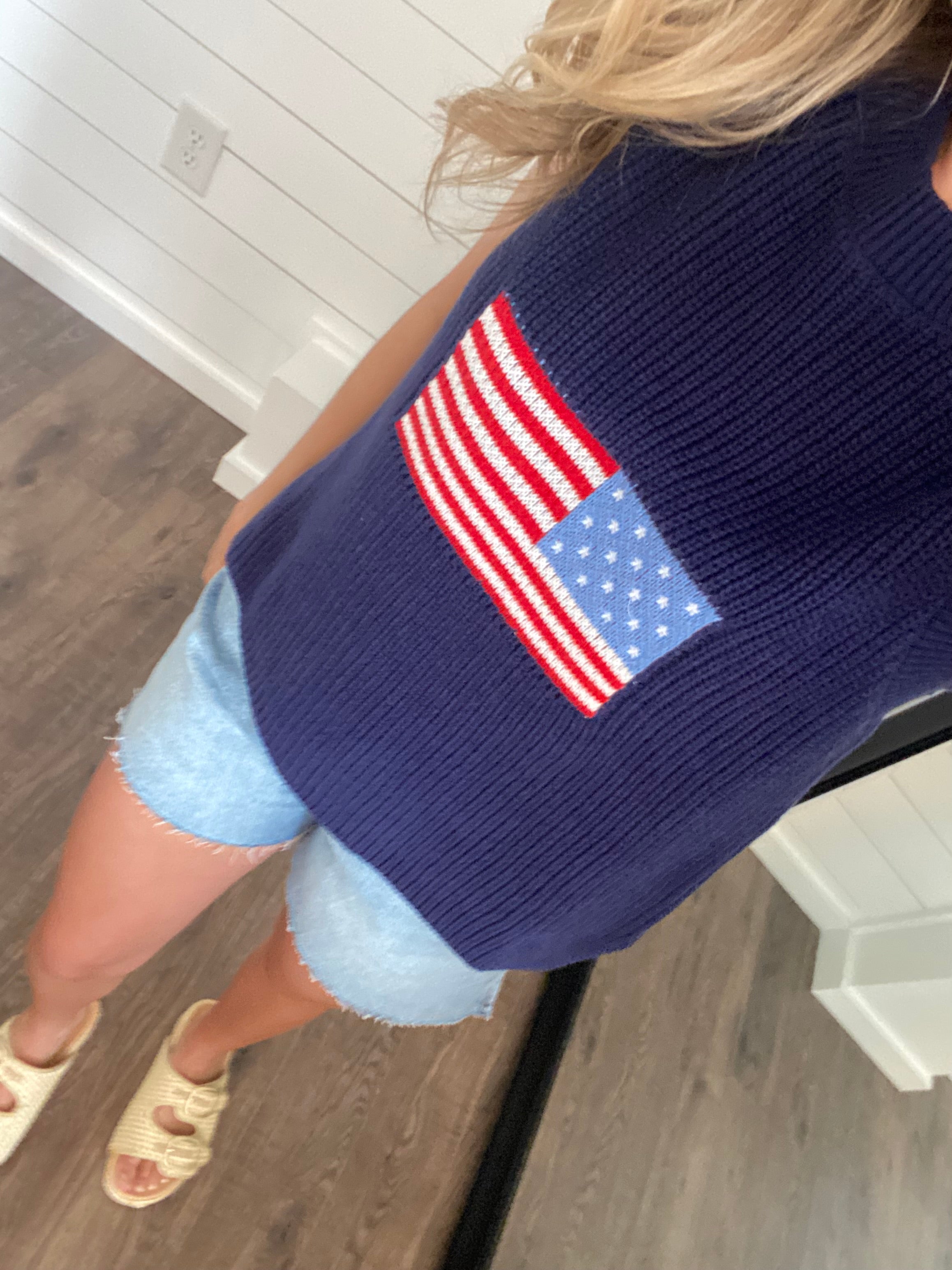 Flag Knit Sweater Tank
