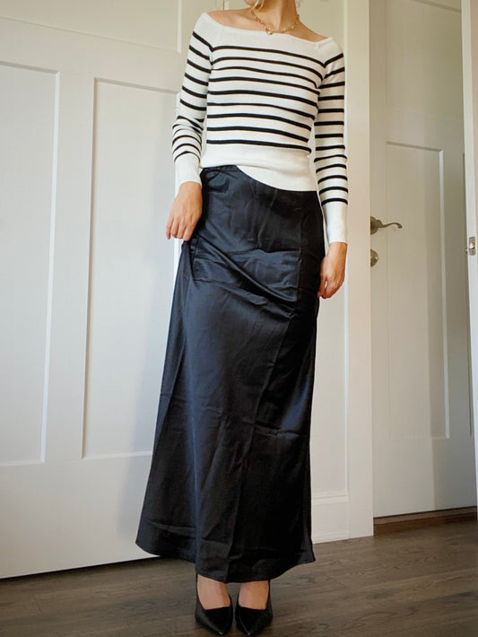 Midi Satin Skirt