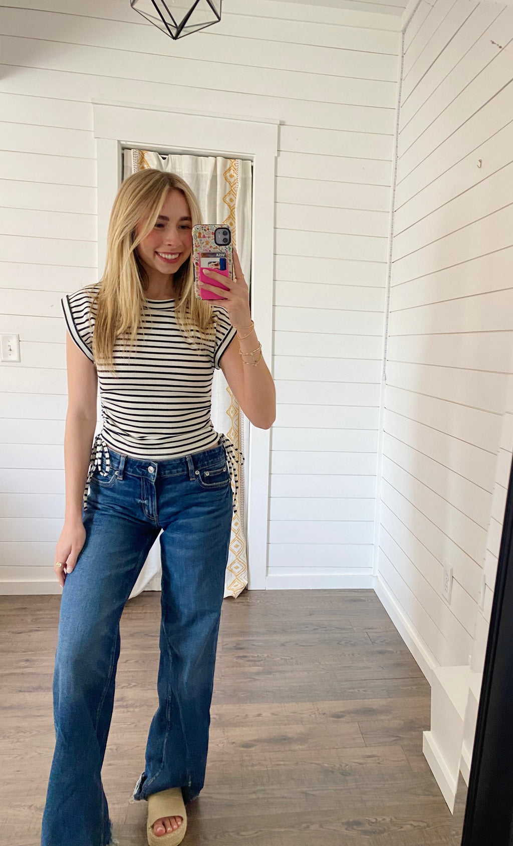 Boat Neck Striped Tee