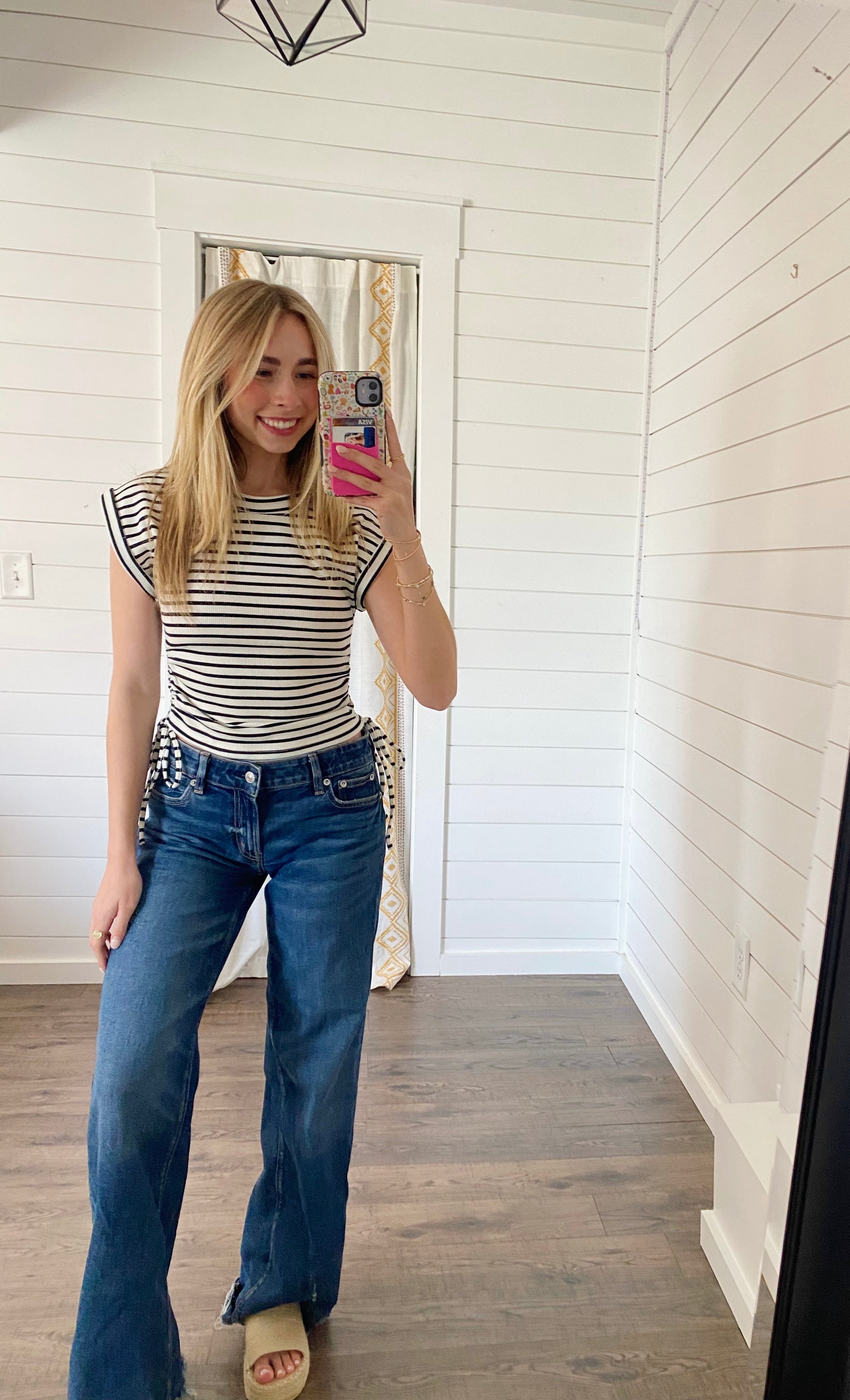 Boat Neck Striped Tee