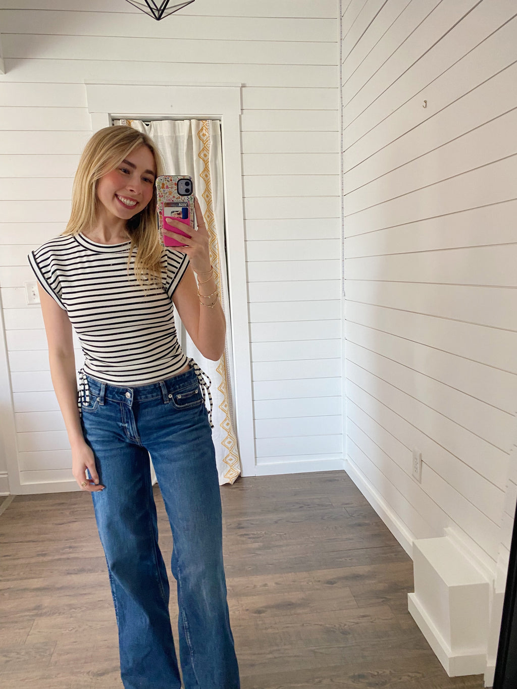 Boat Neck Striped Tee