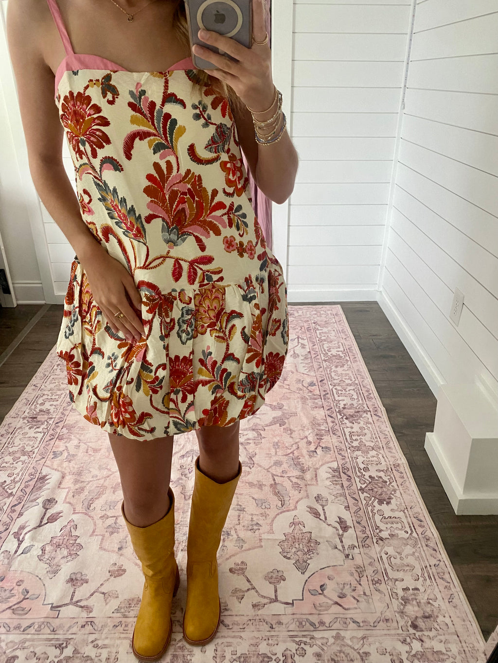 Fall Florals Bubble Hem Dress