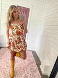 Fall Florals Bubble Hem Dress