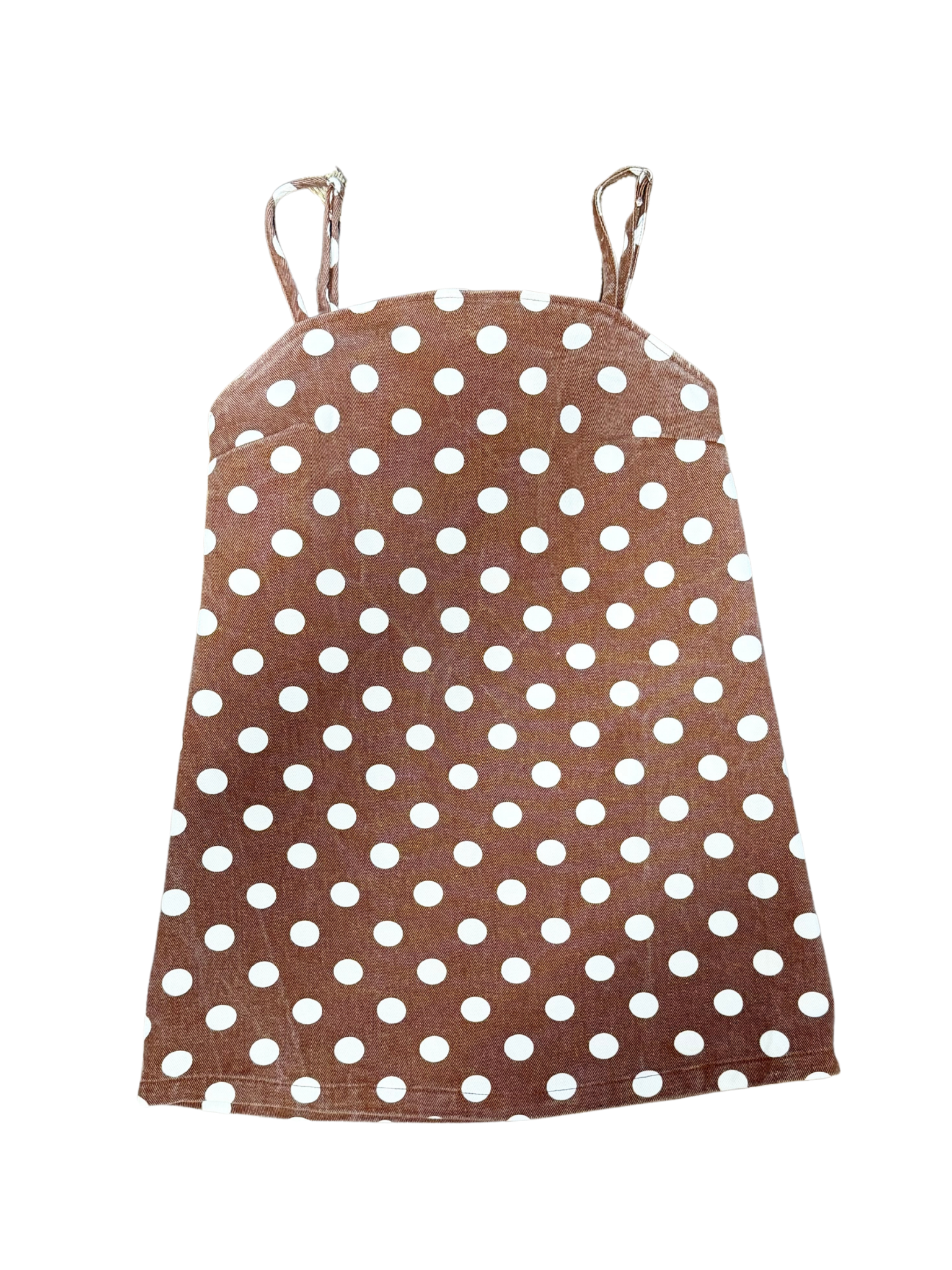 Brown polka dot dress