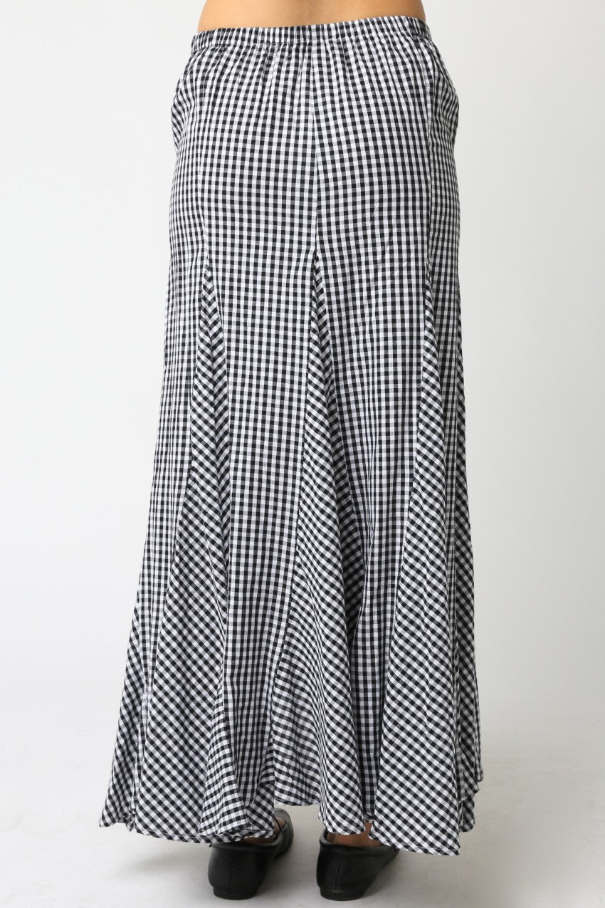 Alex Black and White Checkered Skirt