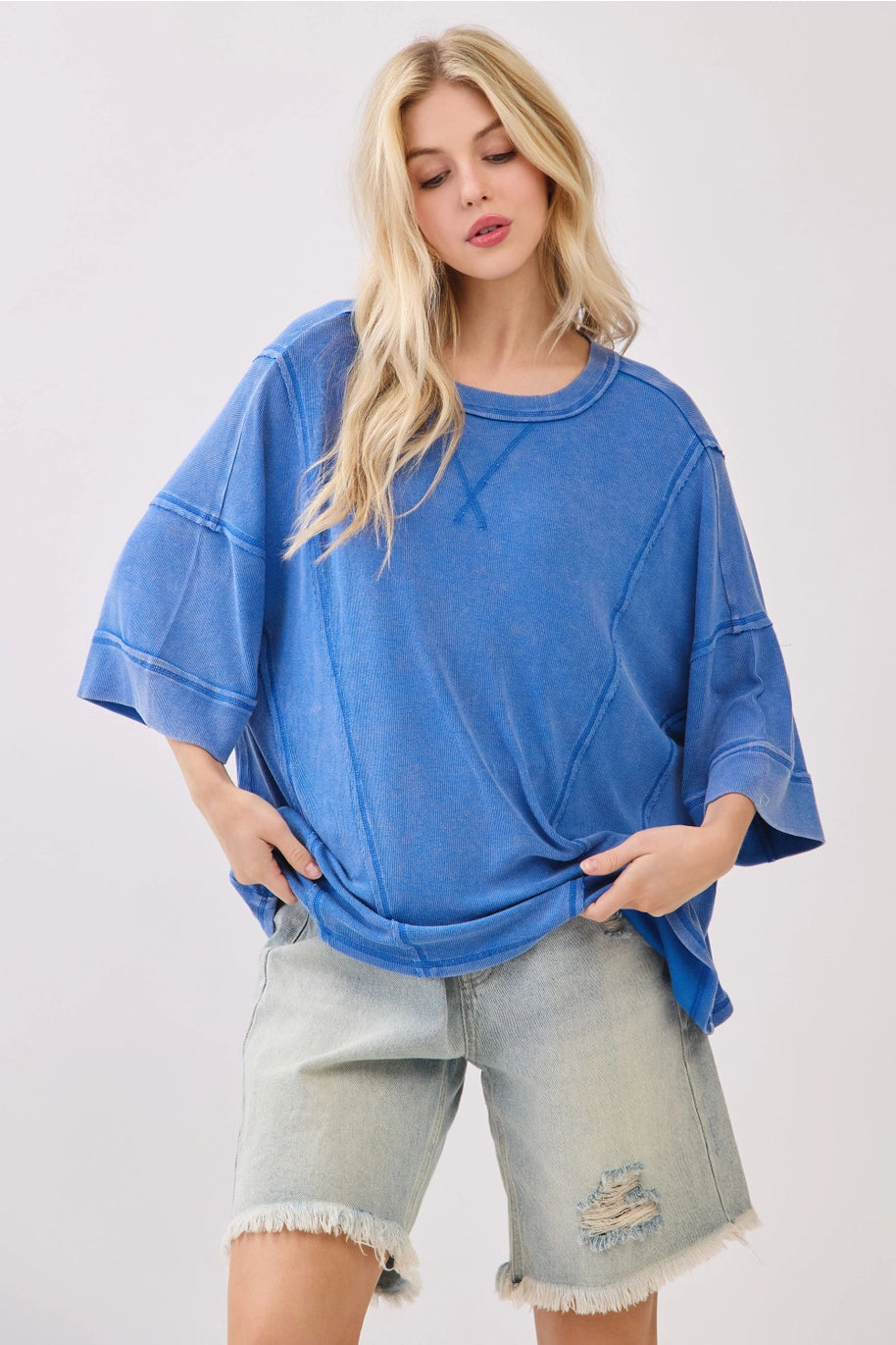 Blue Oversized Tee