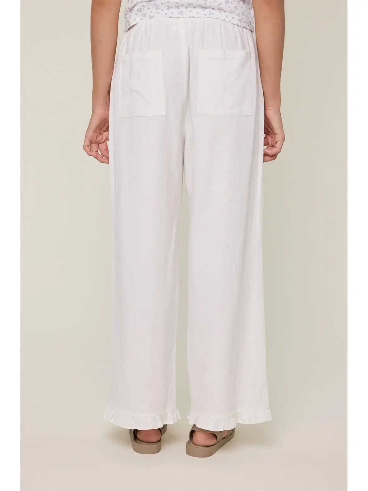 Ruffle Hem Pants