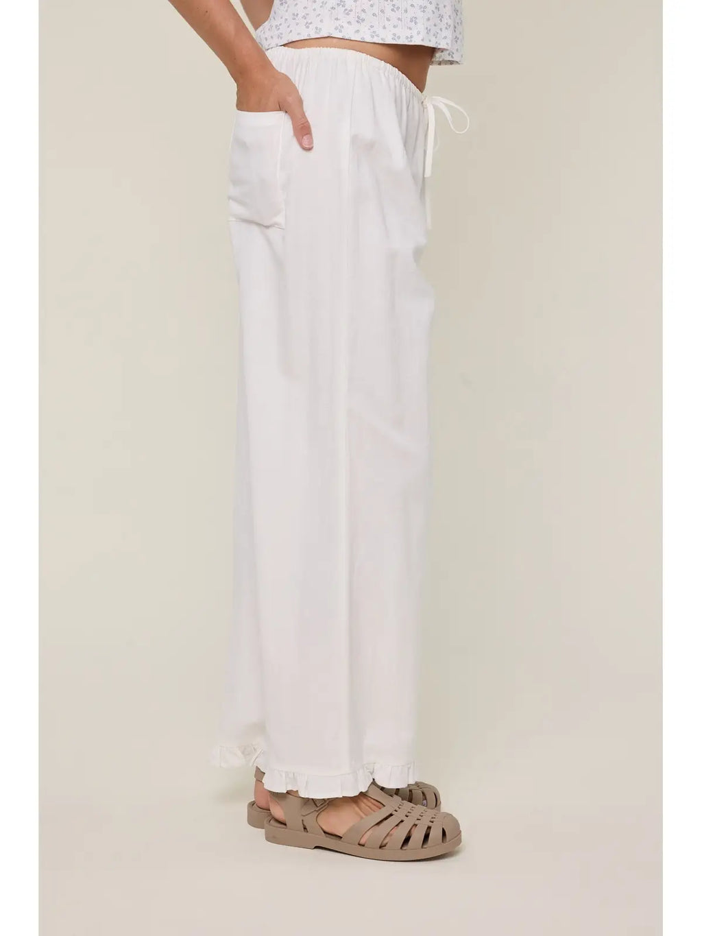Ruffle Hem Pants